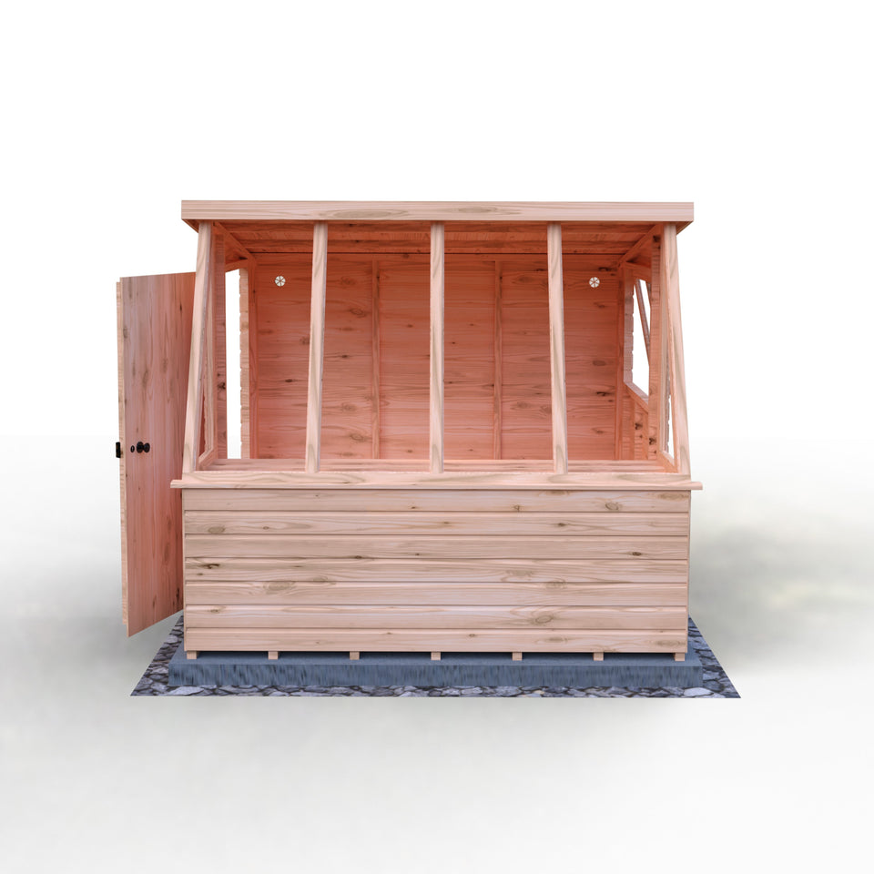 8x8 Iceni Potting Shed Style A single door 12mm Shiplap