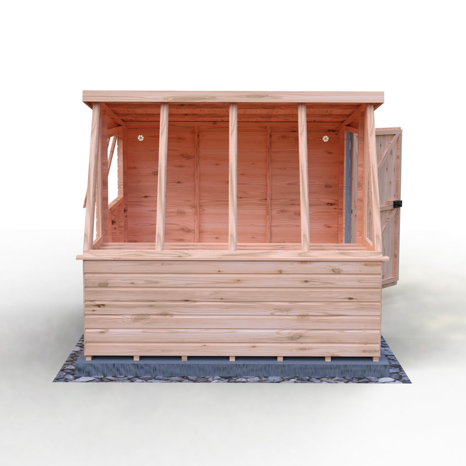 8x8 Iceni Potting Shed Style B Single Door 12mm Shiplap