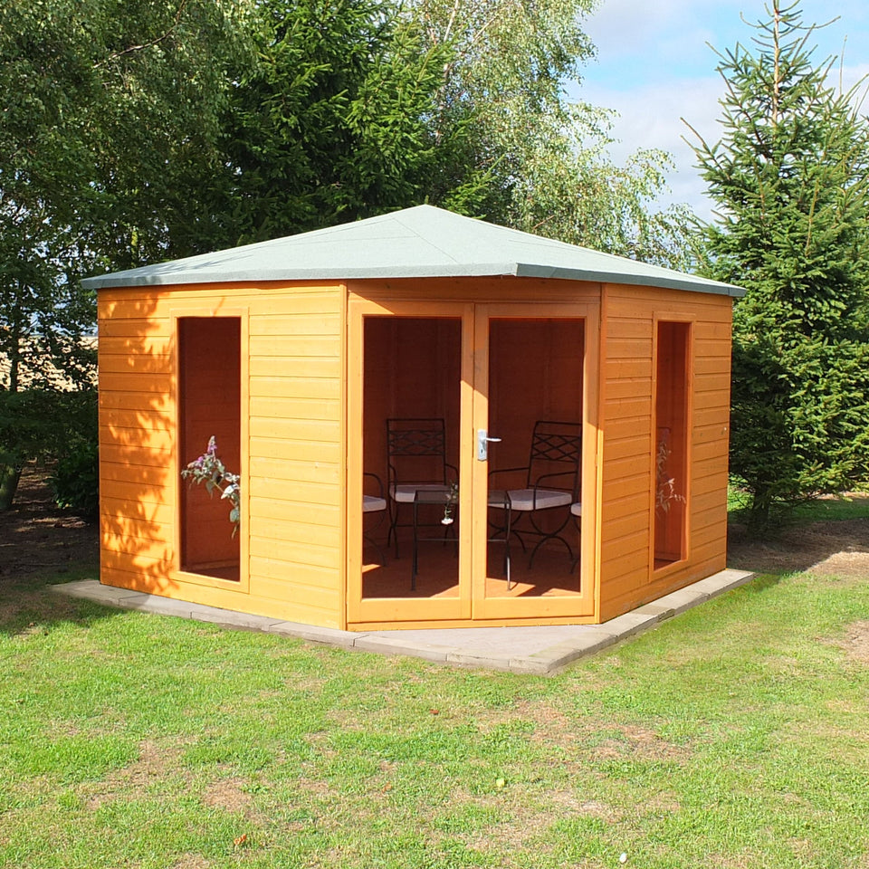 Larkspur 10x10 Corner Summerhouse 12mm Shiplap