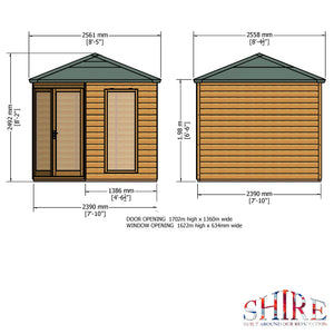 Larkspur 8x8 Corner Summerhouse 12mm Shiplap