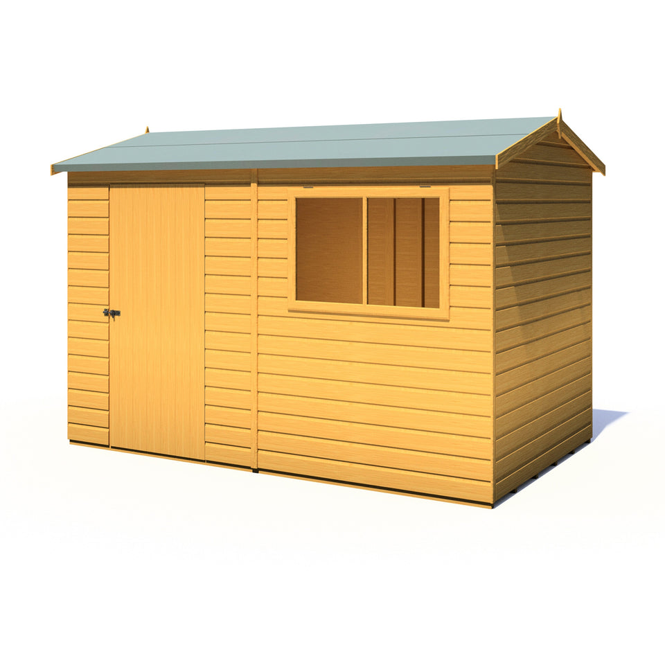 Lewis 10x6 Reverse Apex Style D Garden Shed 12mm Shiplap T&G