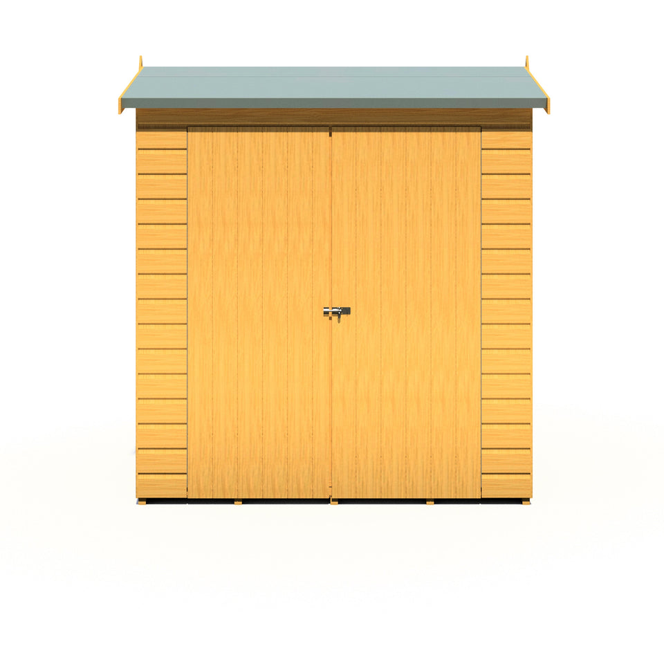 Lewis 4x6 Reverse Apex Garden Shed Double Doors 12mm Shiplap T&G