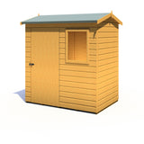 Lewis 6x4 Reverse Apex Style D Garden Shed Single Door 12mm T&G