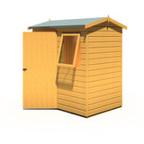 Lewis 6x4 Reverse Apex Style D Garden Shed Single Door 12mm T&G