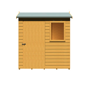 Lewis 6x4 Reverse Apex Style D Garden Shed Single Door 12mm T&G
