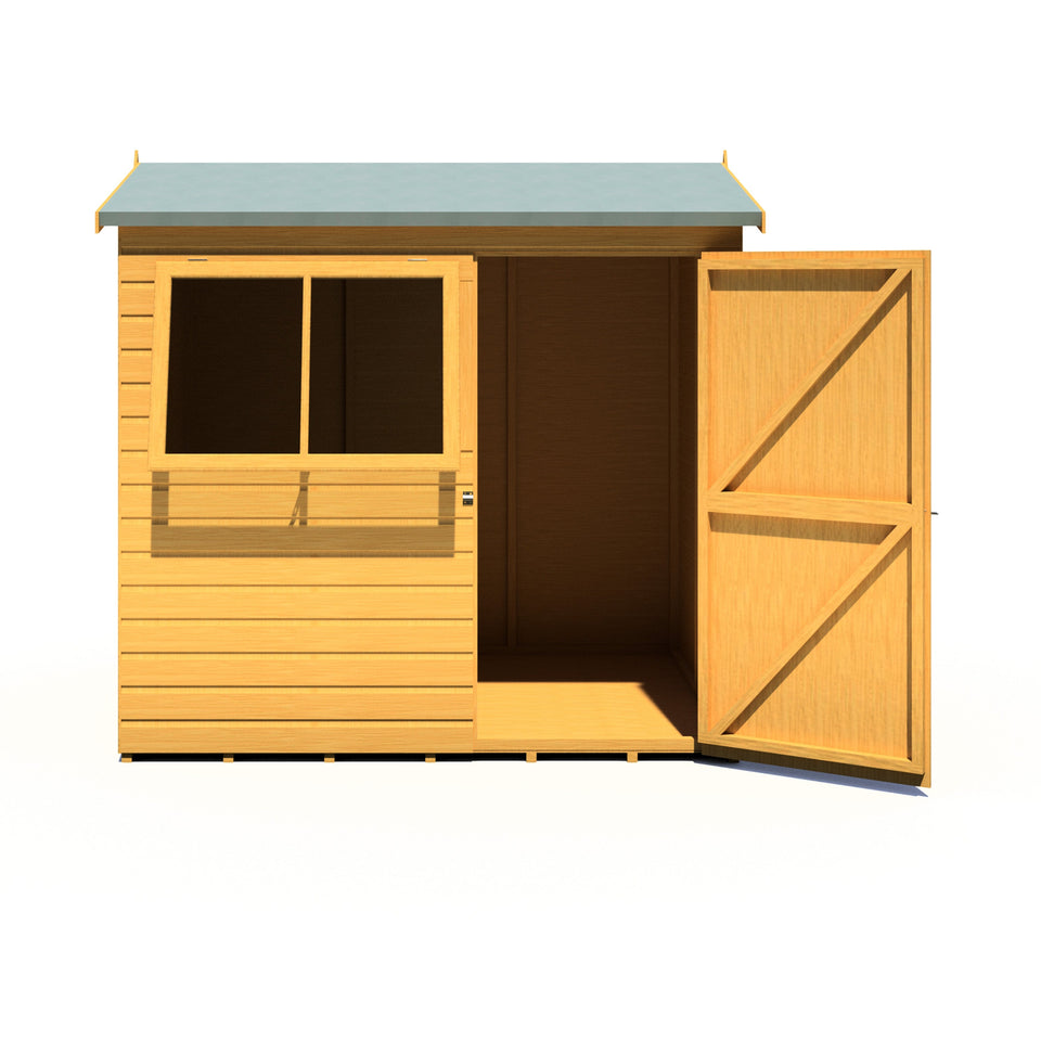 Lewis 7x5 Reverse Apex Style C Garden Shed 12mm Shiplap T&G