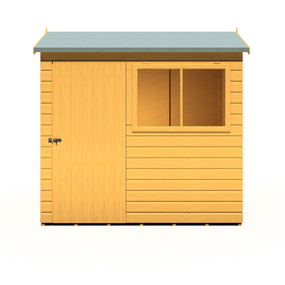 Lewis 7x5 Reverse Apex Style D Garden Shed 12mm Shiplap T&G