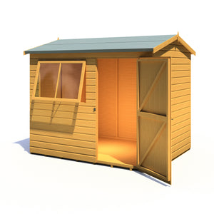 Lewis 8x6 SD Reverse Apex Style C Garden Shed 12mm Shiplap T&G