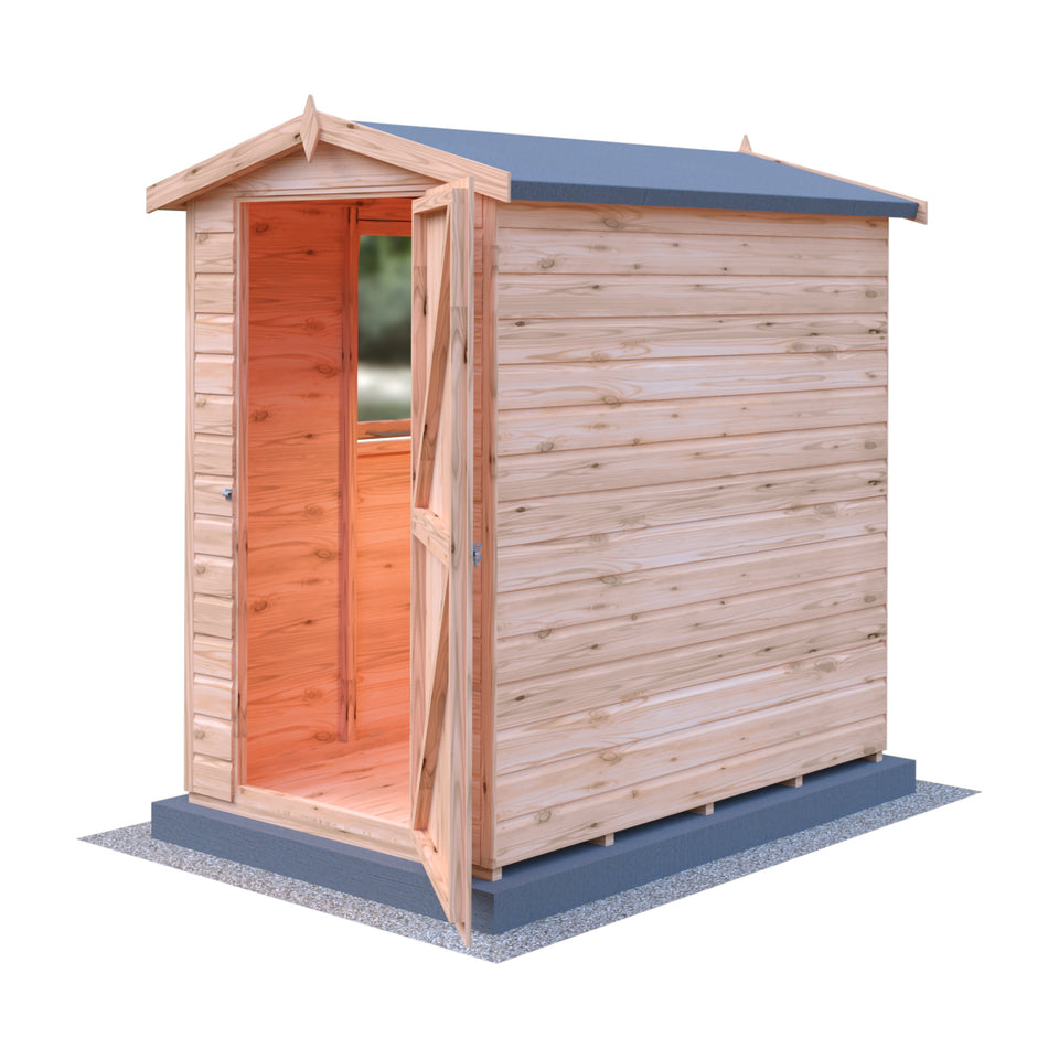 Lewis 6x4 Garden Shed Single Door 12mm T&G