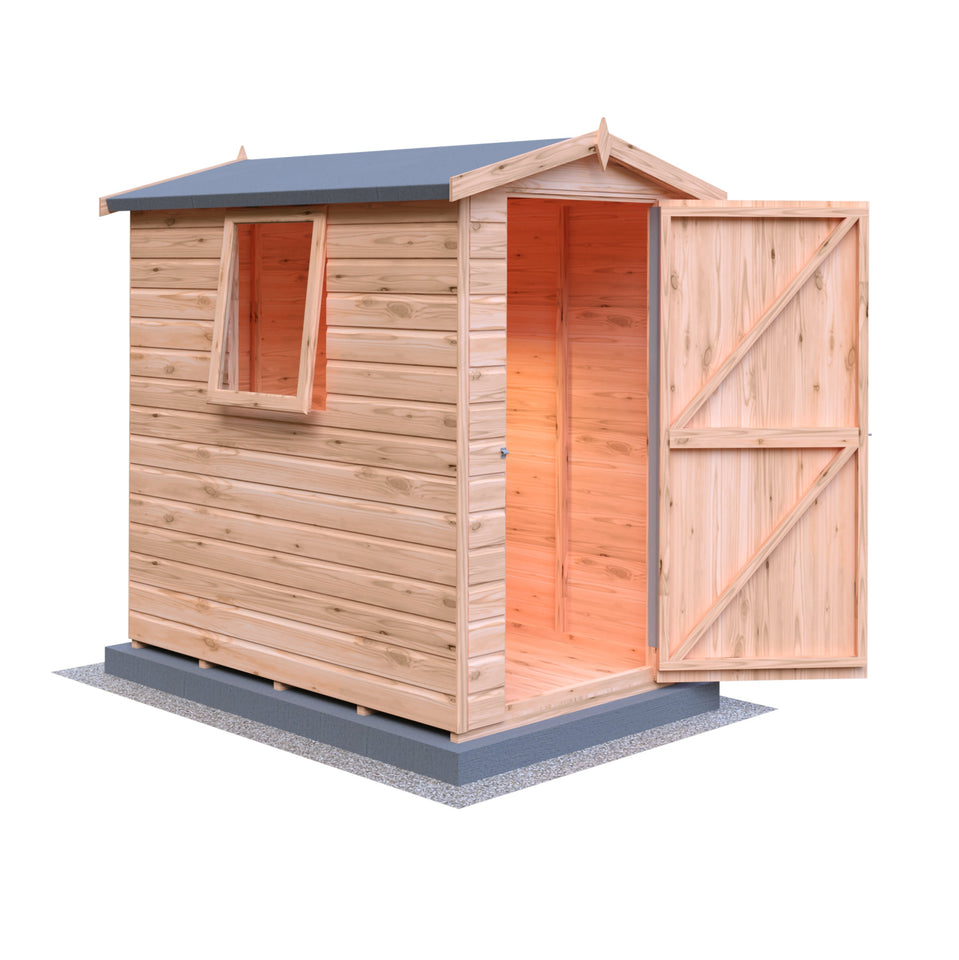 Lewis 6x4 Garden Shed Single Door 12mm T&G