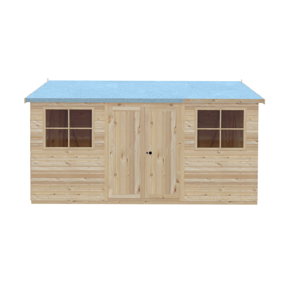 Mammoth 10x15 Double Door 12mm Shiplap Garden Shed