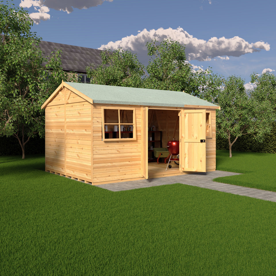 Mammoth 10x15 Double Door 12mm Shiplap Garden Shed