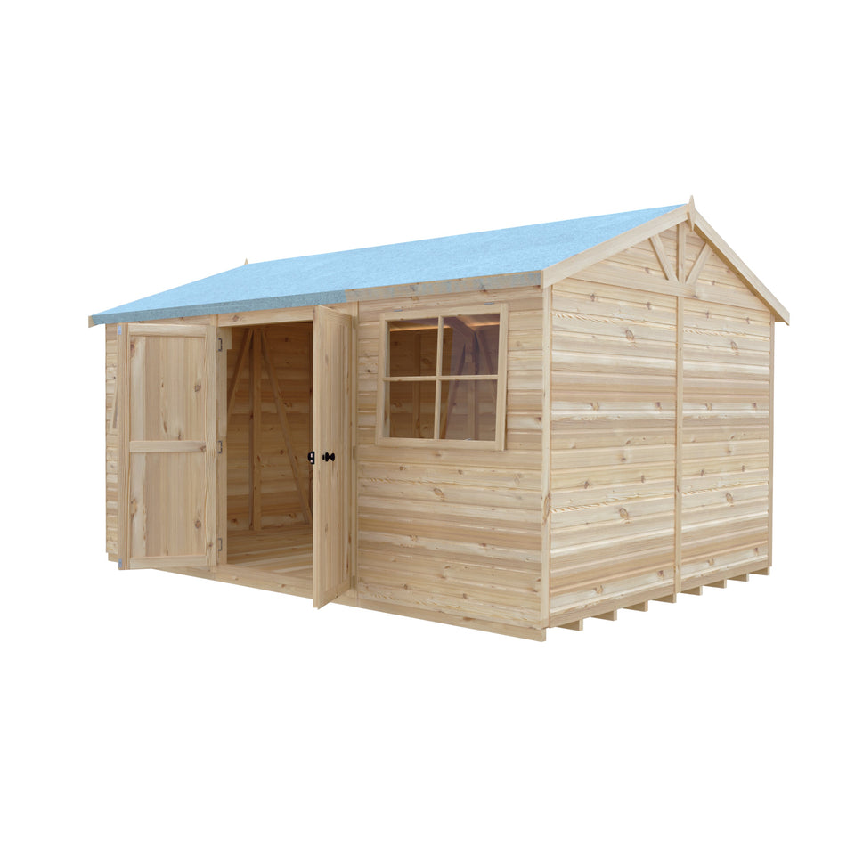 Mammoth 10x15 Double Door 12mm Shiplap Garden Shed
