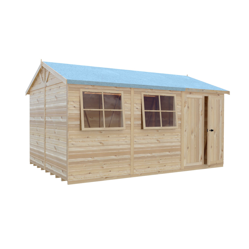 Mammoth 10x15 Double Door 12mm Shiplap Garden Shed
