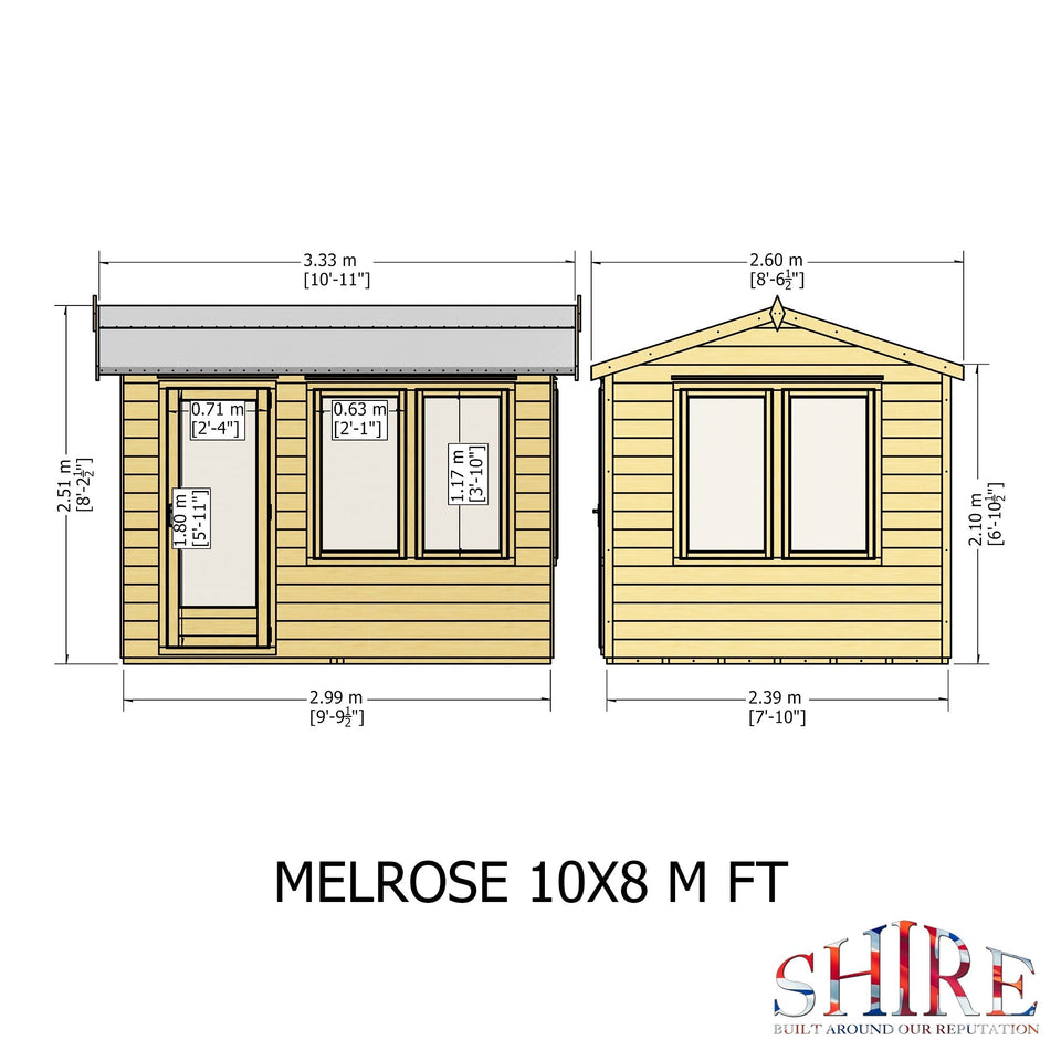 10x8 insulated Garden Studio Office