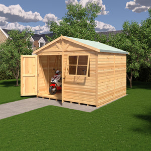 Mammoth 10x10 Double Door 12mm Shiplap Garden Shed