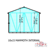 Mammoth 10x15 Double Door 12mm Shiplap Garden Shed
