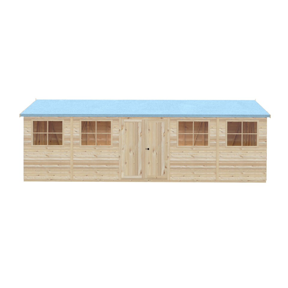 Mammoth 10x25 Double Door 12mm Shiplap Garden Shed