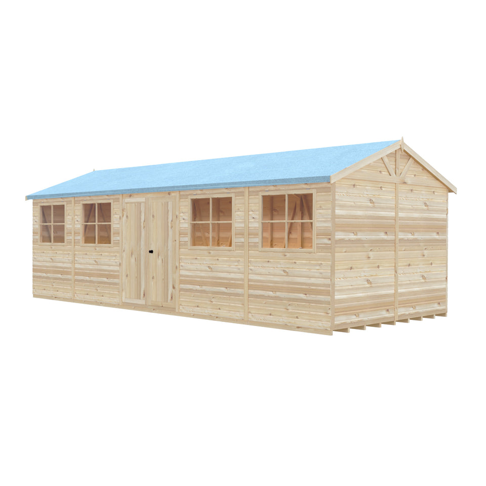 Mammoth 10x25 Double Door 12mm Shiplap Garden Shed