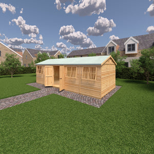 Mammoth 10x25 Double Door 12mm Shiplap Garden Shed
