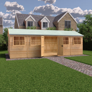 Mammoth 10x25 Double Door 12mm Shiplap Garden Shed