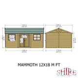 Mammoth 12x18 Double Door 12mm Shiplap Garden Shed
