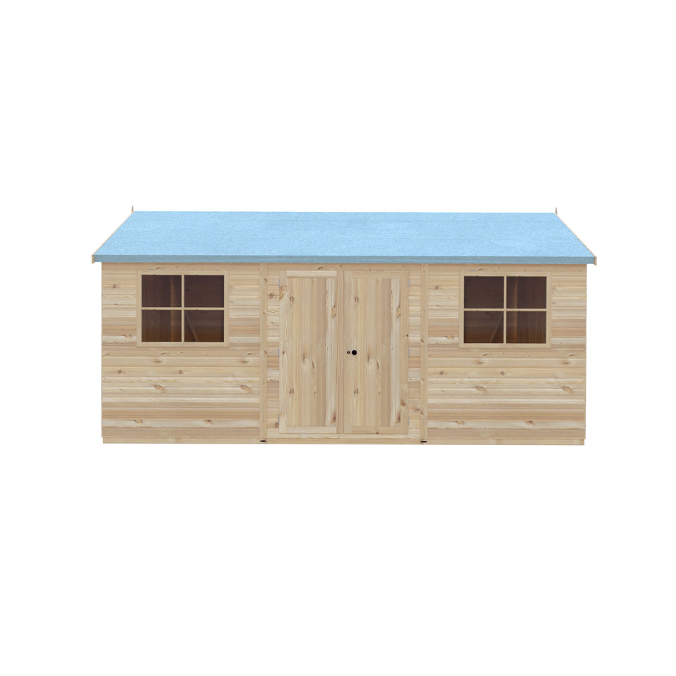 Mammoth 12x18 Double Door 12mm Shiplap Garden Shed