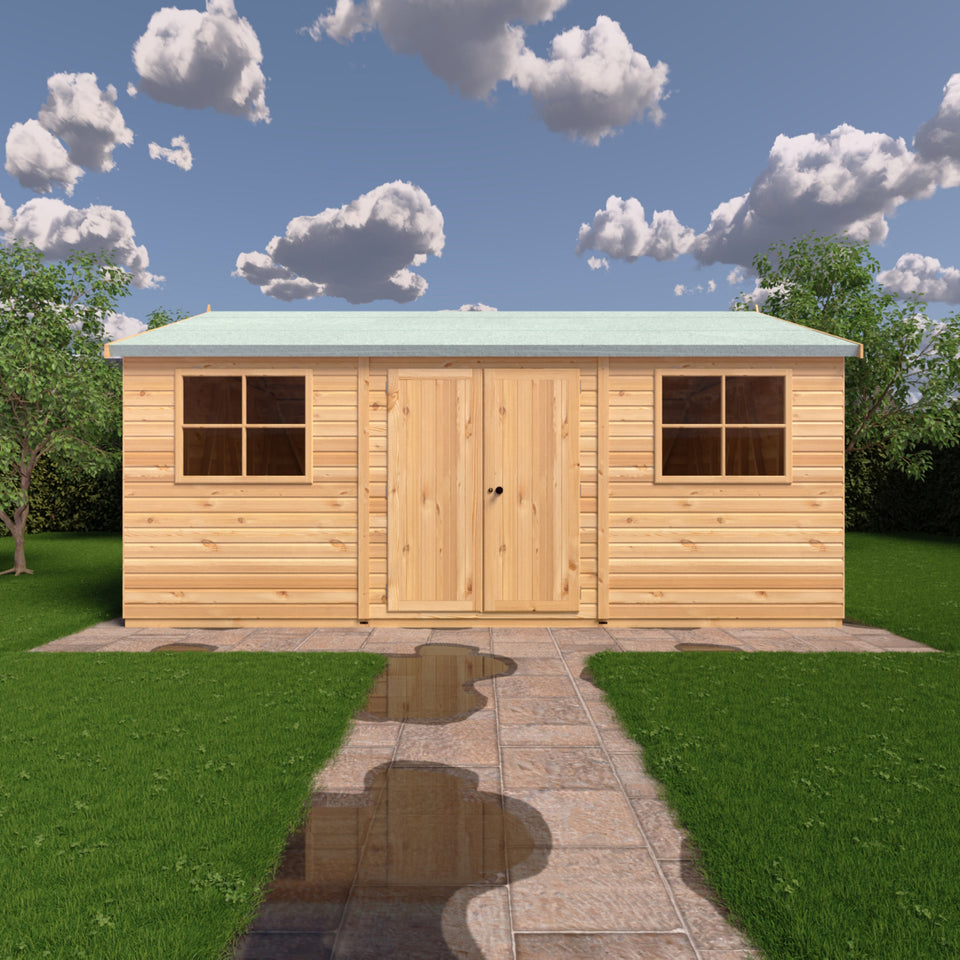 Mammoth 12x18 Double Door 12mm Shiplap Garden Shed