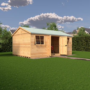 Mammoth 12x18 Double Door 12mm Shiplap Garden Shed
