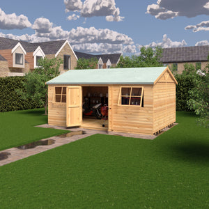 Mammoth 12x18 Double Door 12mm Shiplap Garden Shed