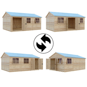 Mammoth 12x18 Double Door 12mm Shiplap Garden Shed