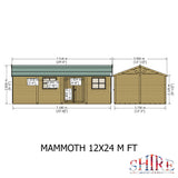Mammoth 12x18 Double Door 12mm Shiplap Garden Shed