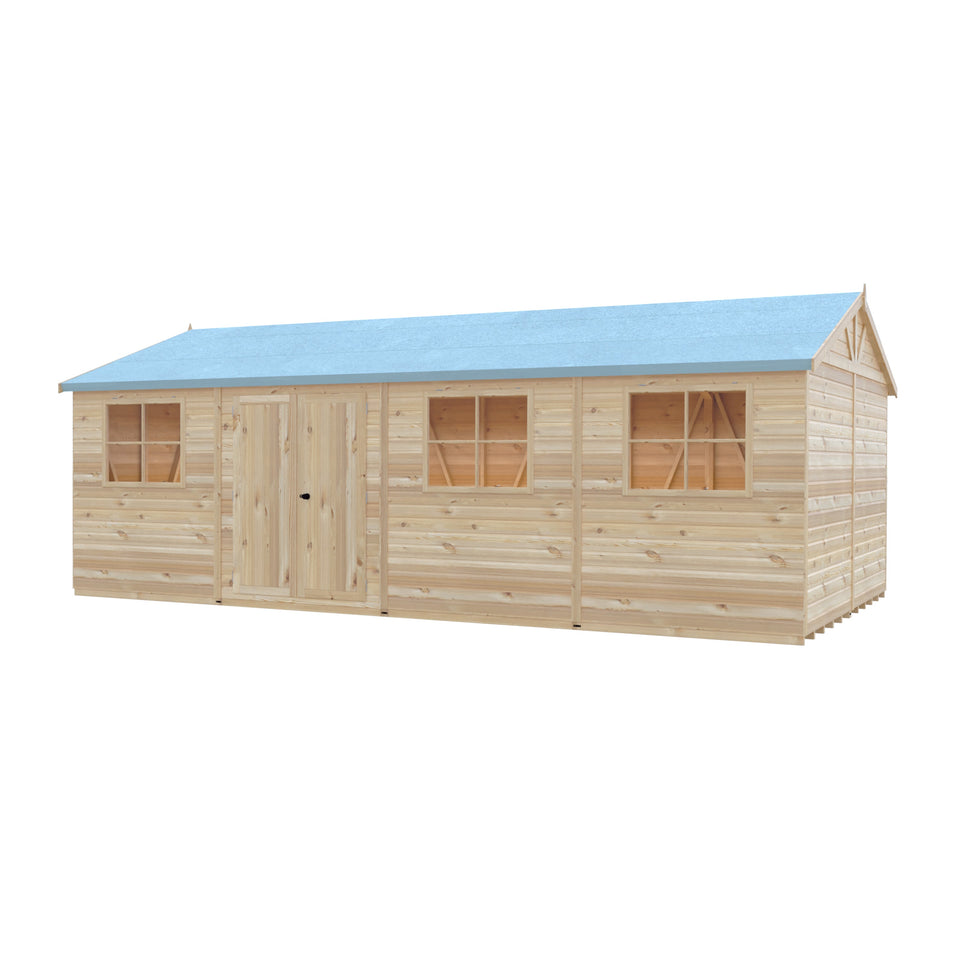 Mammoth 12x24 Double Door 12mm Shiplap Garden Shed