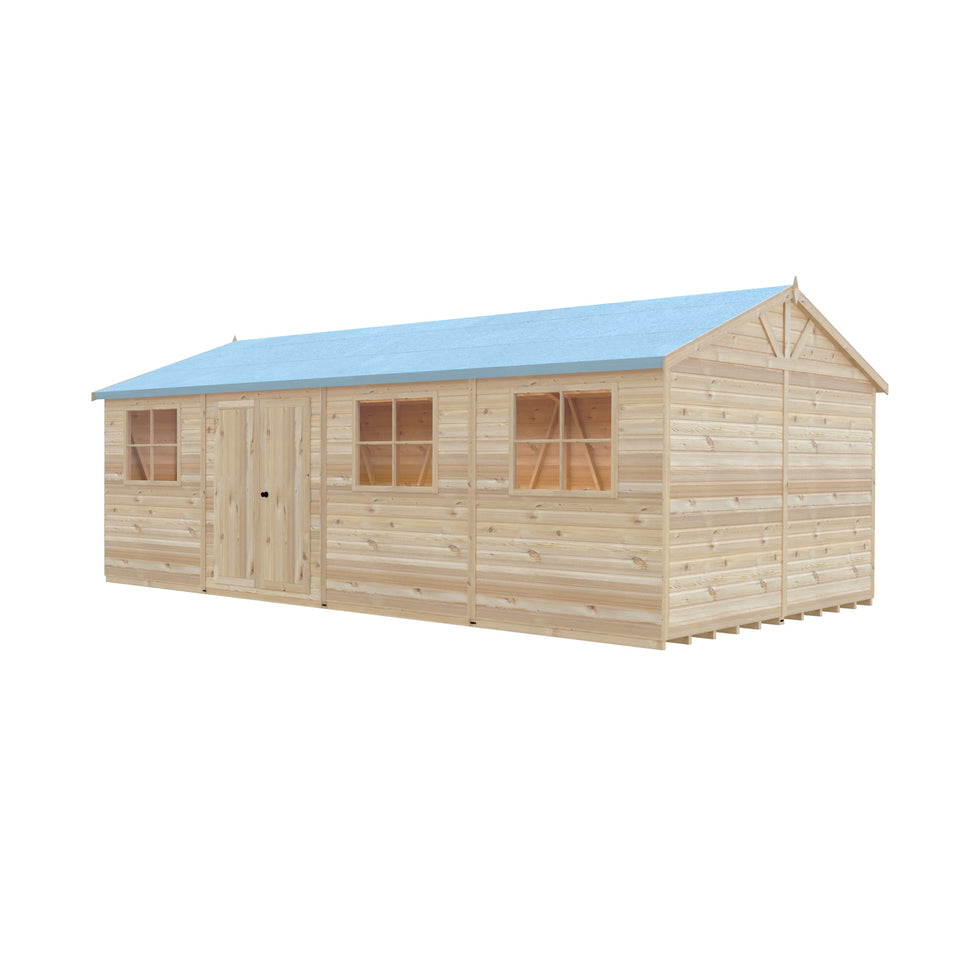 Mammoth 12x24 Double Door 12mm Shiplap Garden Shed
