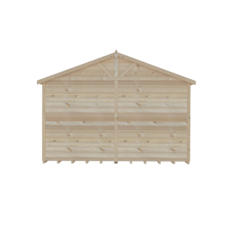 Mammoth 12x24 Double Door 12mm Shiplap Garden Shed