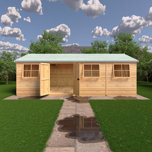 Mammoth 12x24 Double Door 12mm Shiplap Garden Shed