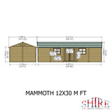 Mammoth 12x30 Double Door 12mm Shiplap Garden Shed