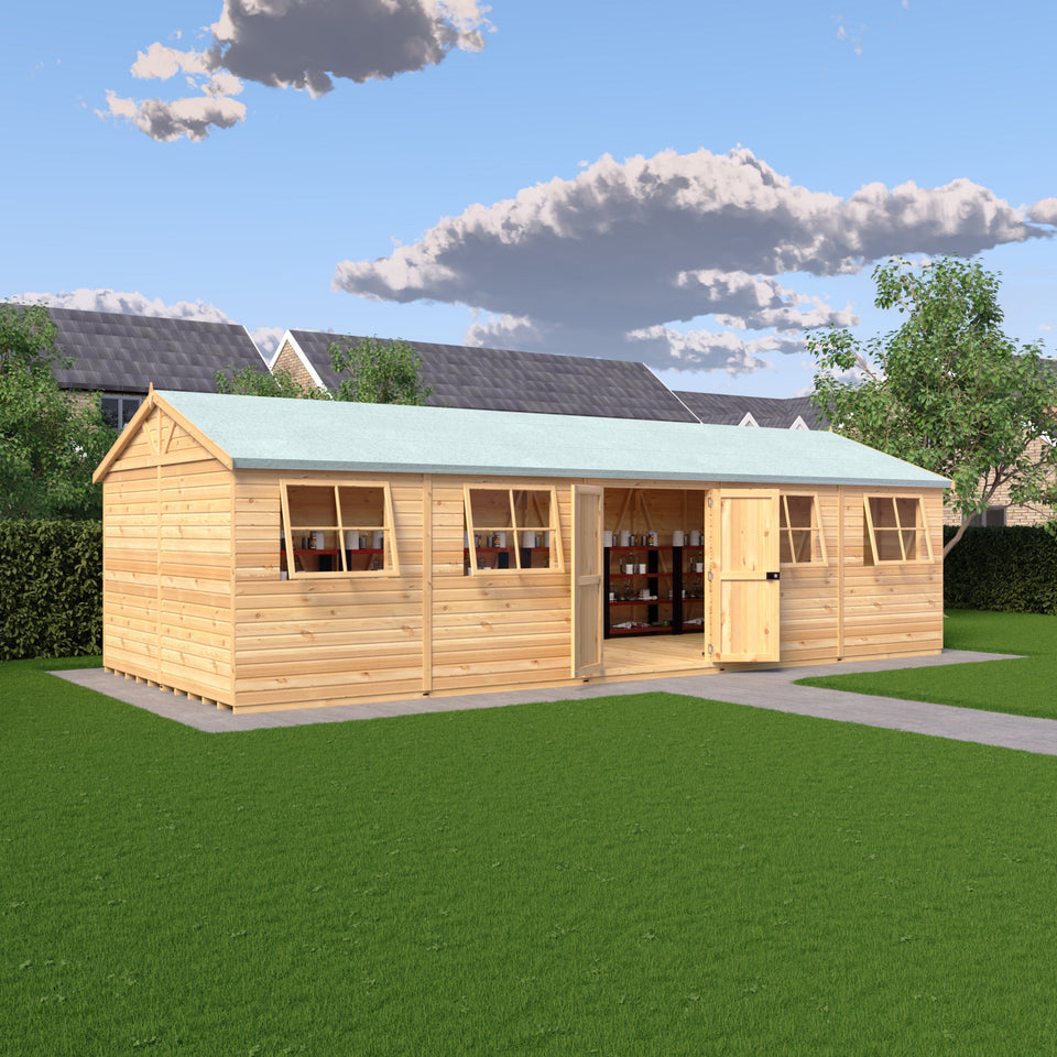 Mammoth 12x30 Double Door 12mm Shiplap Garden Shed