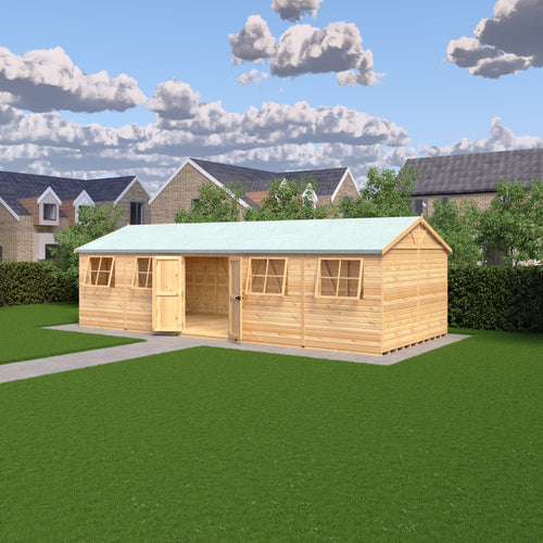 Mammoth 12x30 Double Door 12mm Shiplap Garden Shed