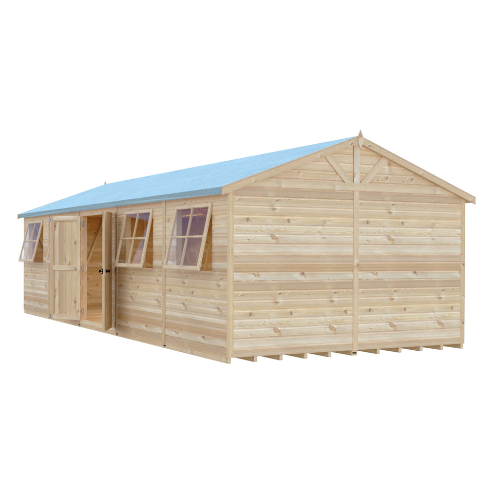 Mammoth 12x30 Double Door 12mm Shiplap Garden Shed