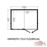 Mammoth 10x7 Single Door 12mm Shiplap Garden Shed