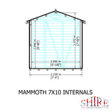Mammoth 10x7 Single Door 12mm Shiplap Garden Shed
