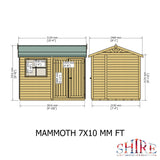 Mammoth 10x7 Single Door 12mm Shiplap Garden Shed