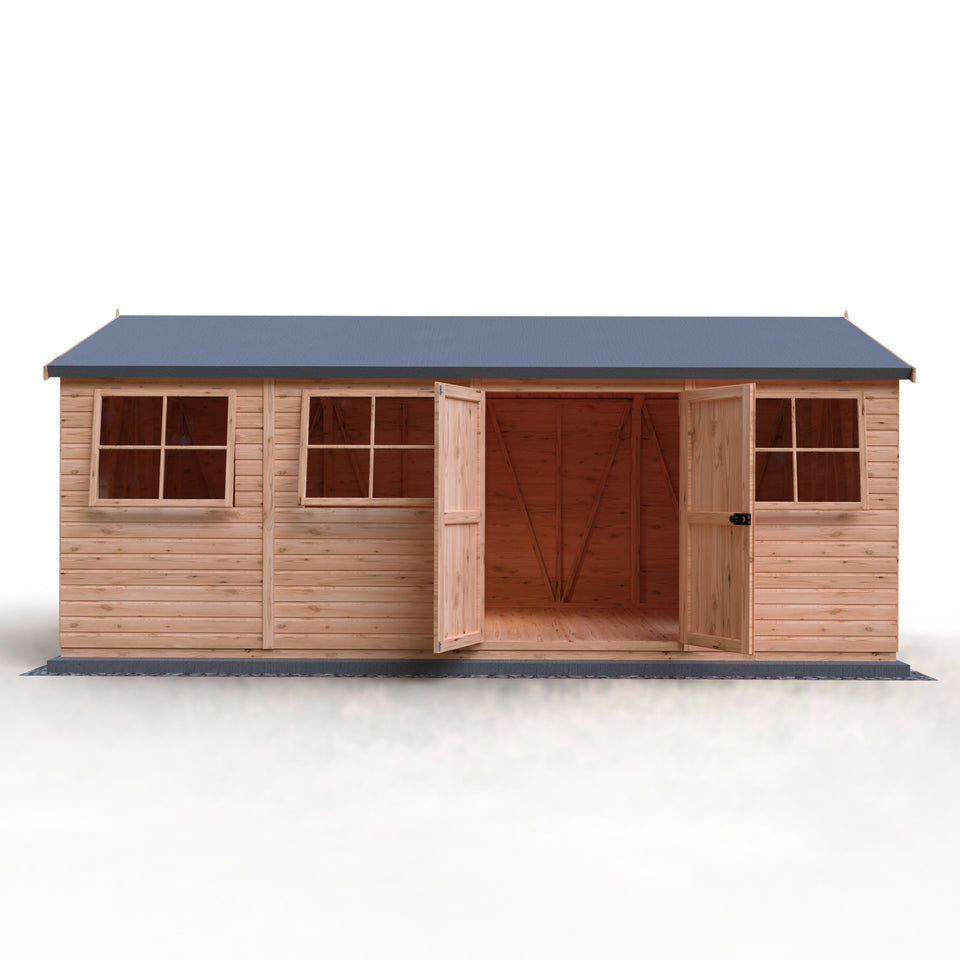 Mammoth 10x20 Double Door 12mm Shiplap Garden Shed
