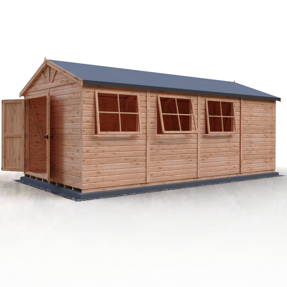 Mammoth 10x20 Double Door 12mm Shiplap Garden Shed
