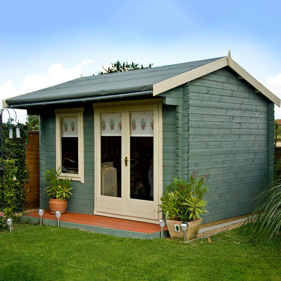 Shire Marlborough 12Gx10 Log Cabin 28mm interlock cladding