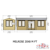 20x8 insulated Garden Studio Office with double doors