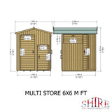 6x6 Multi Storage Shed