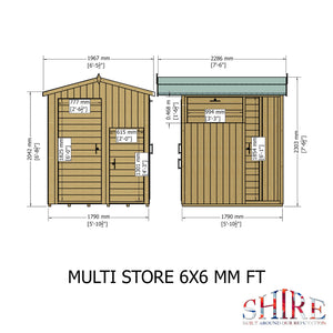 6x6 Multi Storage Shed