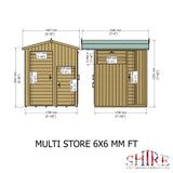 6x6 Multi Storage Shed